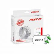 METO etiket aftag 26x12 hvid (12rl/1000)