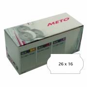 Meto etiket perm 26x16 hvid (6rl/1200)