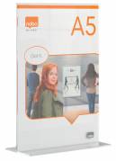 Skilteholder Premium Plus akryl T-fod A5