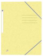 Oxford top file+ elasticated 3-flap folder a4 pastel yellow