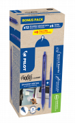 Frixion Clicker m/klik 0,7 bonuspak blå 12 pen + 12 refiller