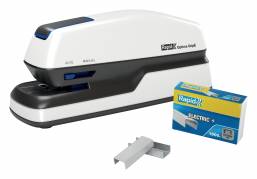 Hæftemaskine elektrisk Optima GripE t/20ark hvid