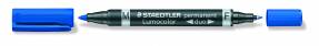 Staedtler Lumocolor Duo 348 marker med dobbelt spids i farven blå 