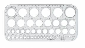 Lineal Mars cirkel i klar plast