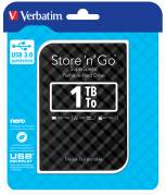 Verbatim Store 'N' Go(2G) - 1 TB Sort - Ekstern Harddisk