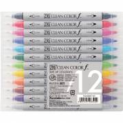 ZIG Clean Color Pen f - Sæt m. 12 farver