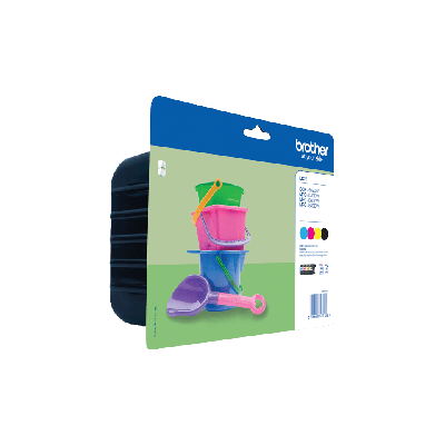 Brother LC 221 Value Pack Sort Gul Cyan Magenta 260 sider