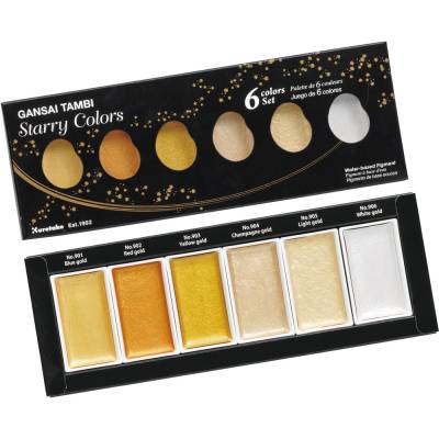 GANSAI TAMBI STARRY COLORS s&aelig;t m. 6 farver