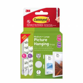 Command Strips V-Pack White  4 Sets M + 8 Sets L 17209WHI-12
