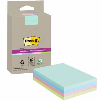 Post-it SS Recycled Mix colors ruled 102x152 45sh (4)