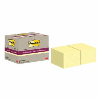 Post-it SS Recycled Canary Yellow 76x76 70sh (12)