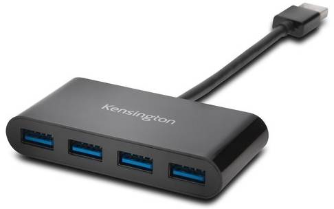 Kensington UH4000 USB 3.0 4-Port Hub, Black