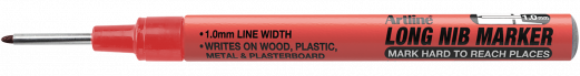 Marker Artline 710 Long Nib r&oslash;d