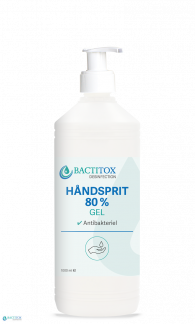 Bactitox GEL Hånddesinfektion 80% (1 L)