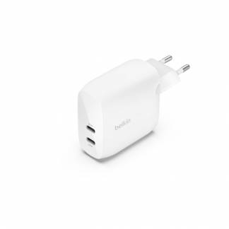 DUAL 30W USB-C WALL CHARGER PD 60W WHT