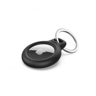 Secure holder with Keyring - Airtag - 2 Pack, Black