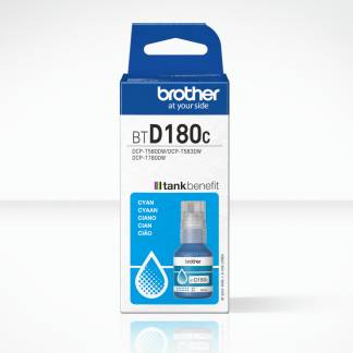 Blæk flaske Brother BTD180C Cyan