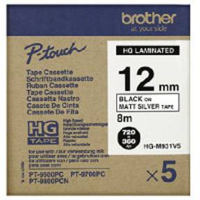 BROTHER HGEM931V5 tape 12mmx8m 5PK
