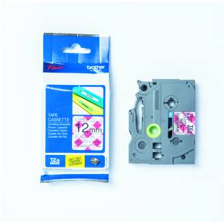 BROTHER tape black/square pattern 12mm/4