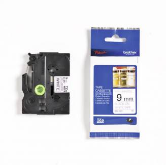 TZe tape 9mmx8m non laminated blck/wht