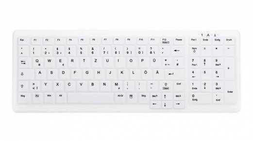 Active Key ClassicClean Med Keyboard IP68 Compact WL White