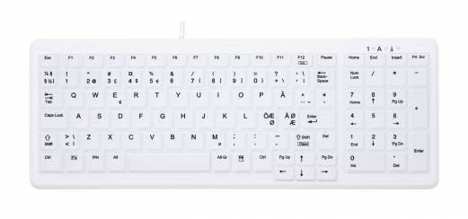Active Key ClassicClean Med Keyboard IP68 Compact W White