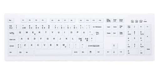 Active Key ClassicClean Med KB IP68 Full-Size WL White
