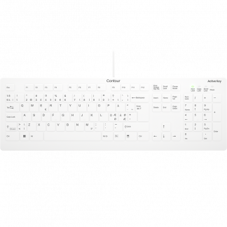 Active Key QuickClean Med Keyboard IP68 Full-Size W White