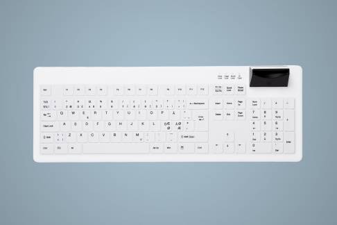 Active Key Med Keyboard SmartCard Full-Size W Black & White