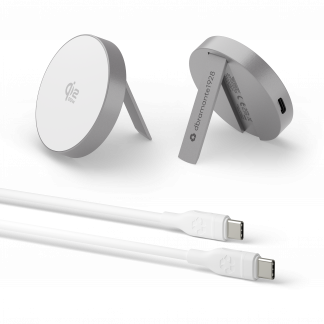 DBRAMANTE Wireless Magnetic Charger w/ stand - Qi2 25W - ALU