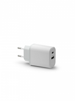 Re-charge - EU Wall Charger USB-C 30W+USB-A 18W-W