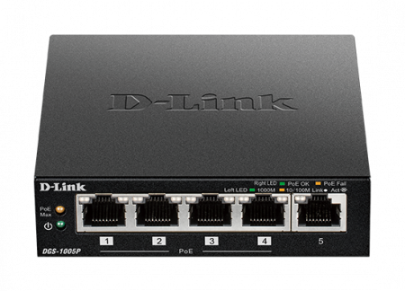 D-Link DGS 1005P Switch 5-porte Gigabit PoE+