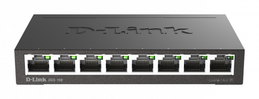 D-LINK 8-port 10/100/1000 Gigabit Metal Housing Desktop Swit