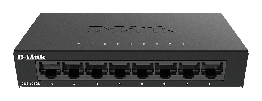 D-LINK 8-Port Gigabit Ethernet Metal Housing Unmanaged Light