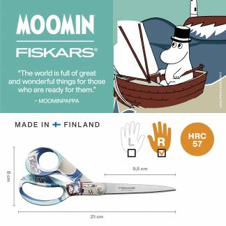 Fiskars Moomin universal saks 21cm Mumi Far