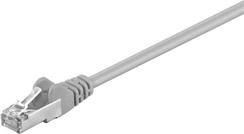 Patch-Cable CAT5e SF/UTP 2xRJ45, PVC, CCA, Grey (1m)