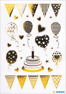Herma stickers Creative fødselsdag guld foil (1)