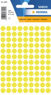 Herma etiket manuel ø8 neon gul (540)
