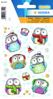 Herma stickers Magic vinter/jule ugler m/&oslash;jne (1)