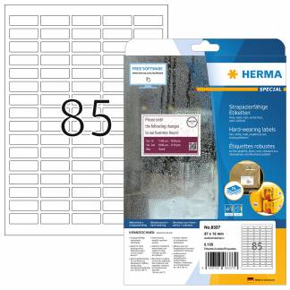 Herma etiket film ekstra st&aelig;rk 37x13 mat (2125)
