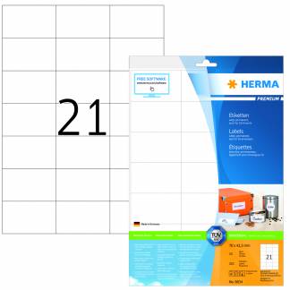 HERMA Premium Laminerede etiketter 70 x 42.3 mm 210etikette(r)