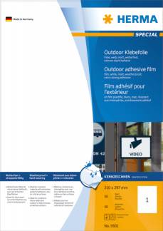 HERMA Special Outdoor Klebefolie Filmm&aelig;rkater A4 (210 x 297 mm) 10stk. 9501