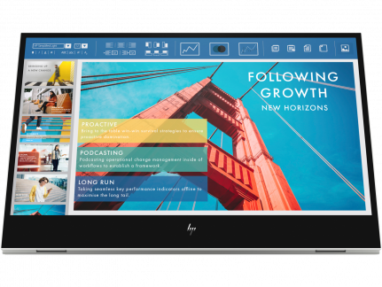 14'' HP Monitor E14 G4 USB-C (Portable), Black/Silver