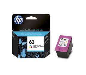 HP 62 Farve (cyan, magenta, gul) 165 sider Blæk C2P06AE