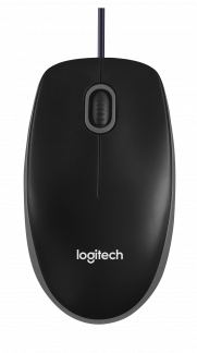 Logitech B100 Optisk Kablet Sort