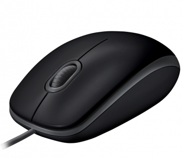 Logitech B110 Silent Optisk Kablet Sort
