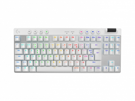 LOGITECH G PRO X TKL LIGHTSPEED Gaming Keyboard, White (Nord