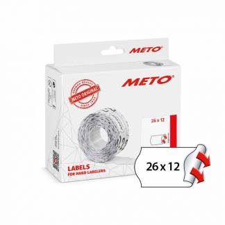METO etiket perm 26x12 hvid (12rl/1000)
