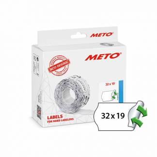 METO etiket aftag 32x19 hvid (10rl/1000)