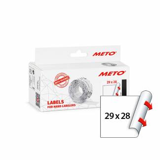 METO etiket perm 29x28 hvid (5rl/1000)